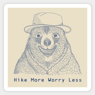 Hike More Worry less / Smiling Bear Sticker